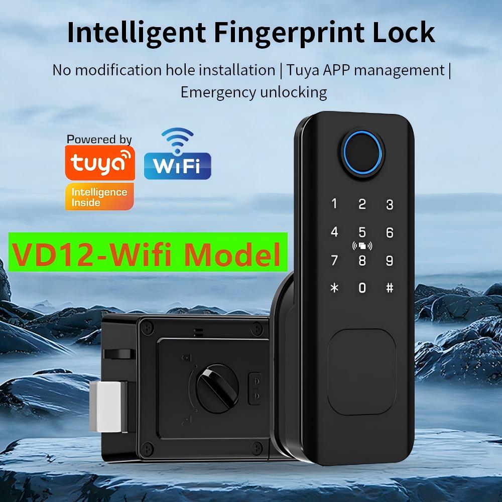 Smart Garden Outdoor - Kunci Pintu Pintar Elektrik Rim Lock