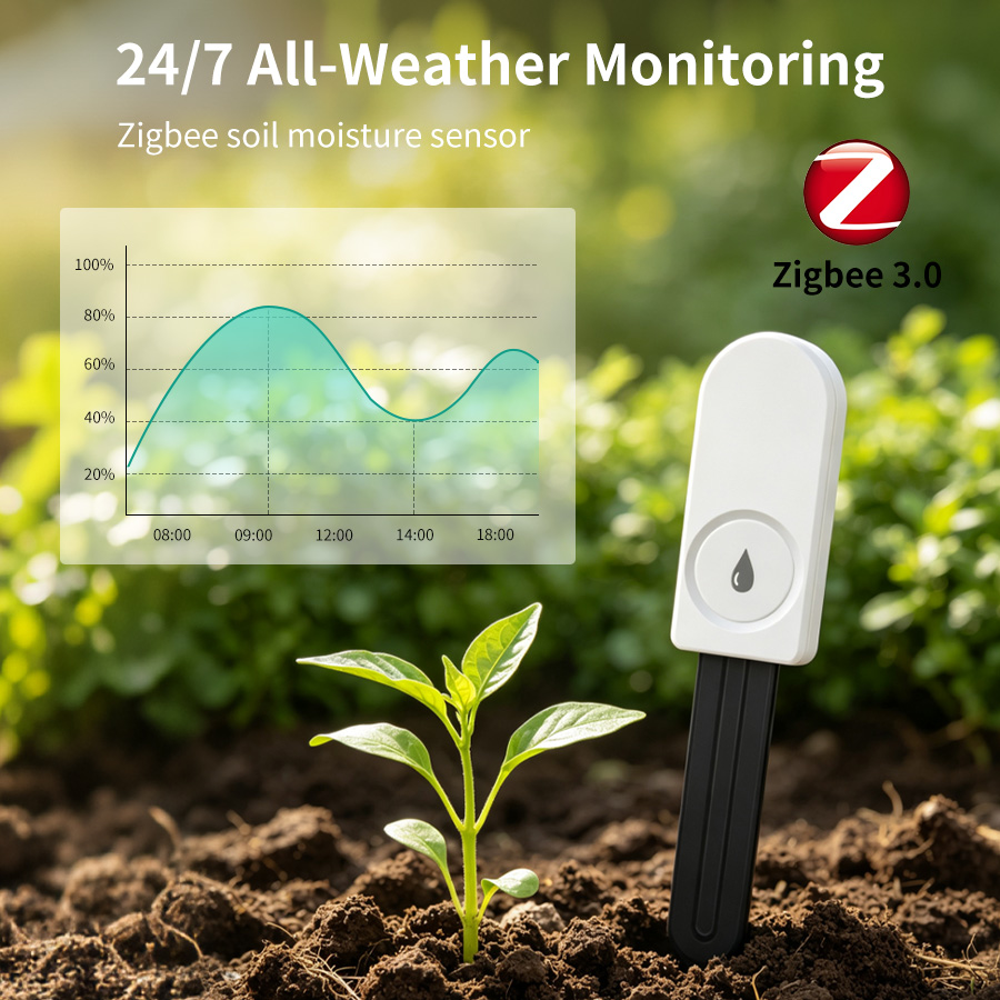 Smart Garden Monitor - Sensor Kelembaban Tanah ZigBee Pintar, Pengukur