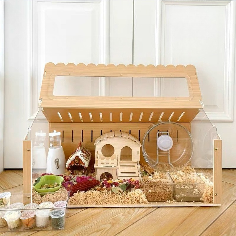 Insect Hotel Wood - Kotak Makan Hamster Kayu Rutin, Kandang