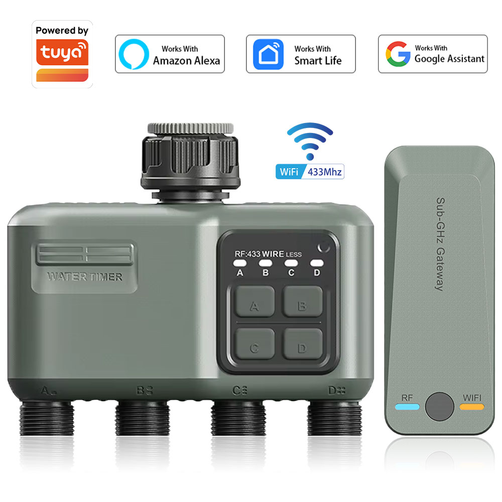 Smart Garden Outdoor - Timer Air Digital 4 Outlet untuk