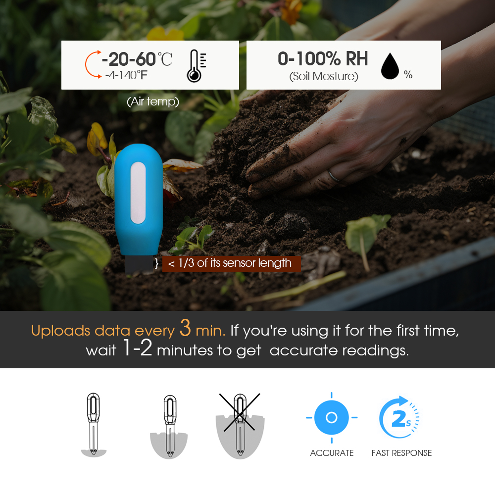 1 Buah Sensor Tanah Tuya Zigbe - Smart Garden Monitor ulasan dan harga