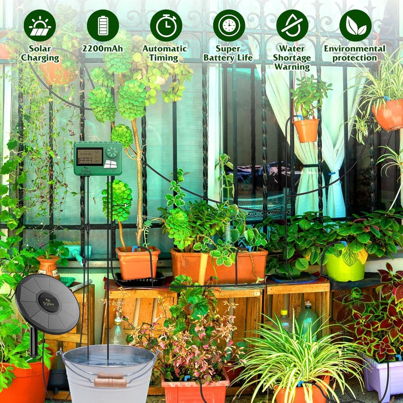 Peralatan irigasi tenaga surya - Smart Garden Watering System ulasan dan harga