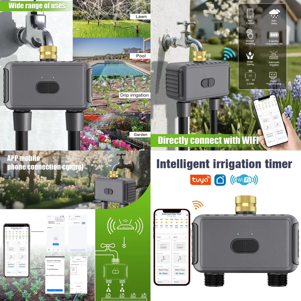 WAP01 WiFi APP Control Dual Ho - Smart Garden Watering System ulasan dan harga