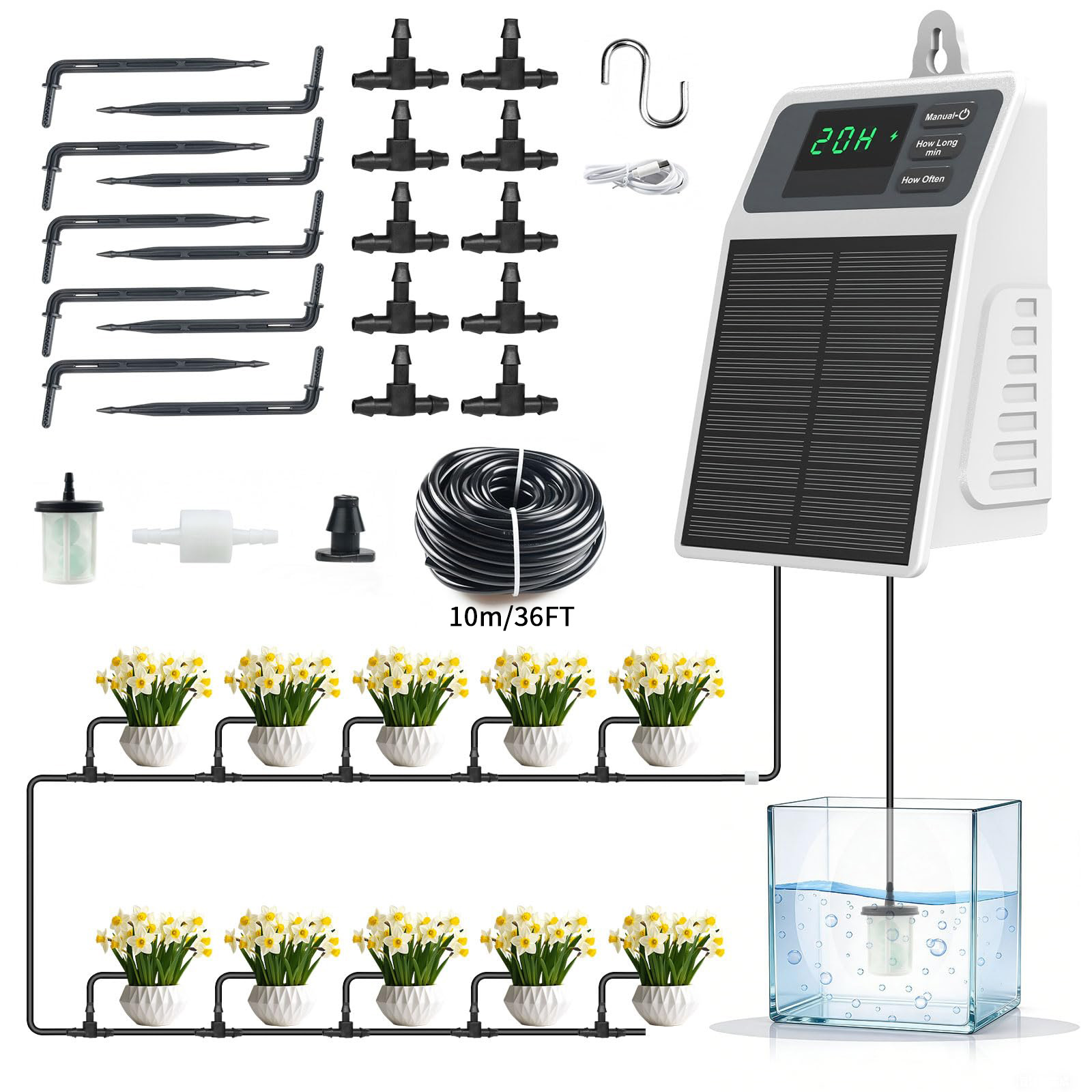 Sistem Irigasi Tetes Tenaga Su - Smart Garden Sprinkler System ulasan dan harga