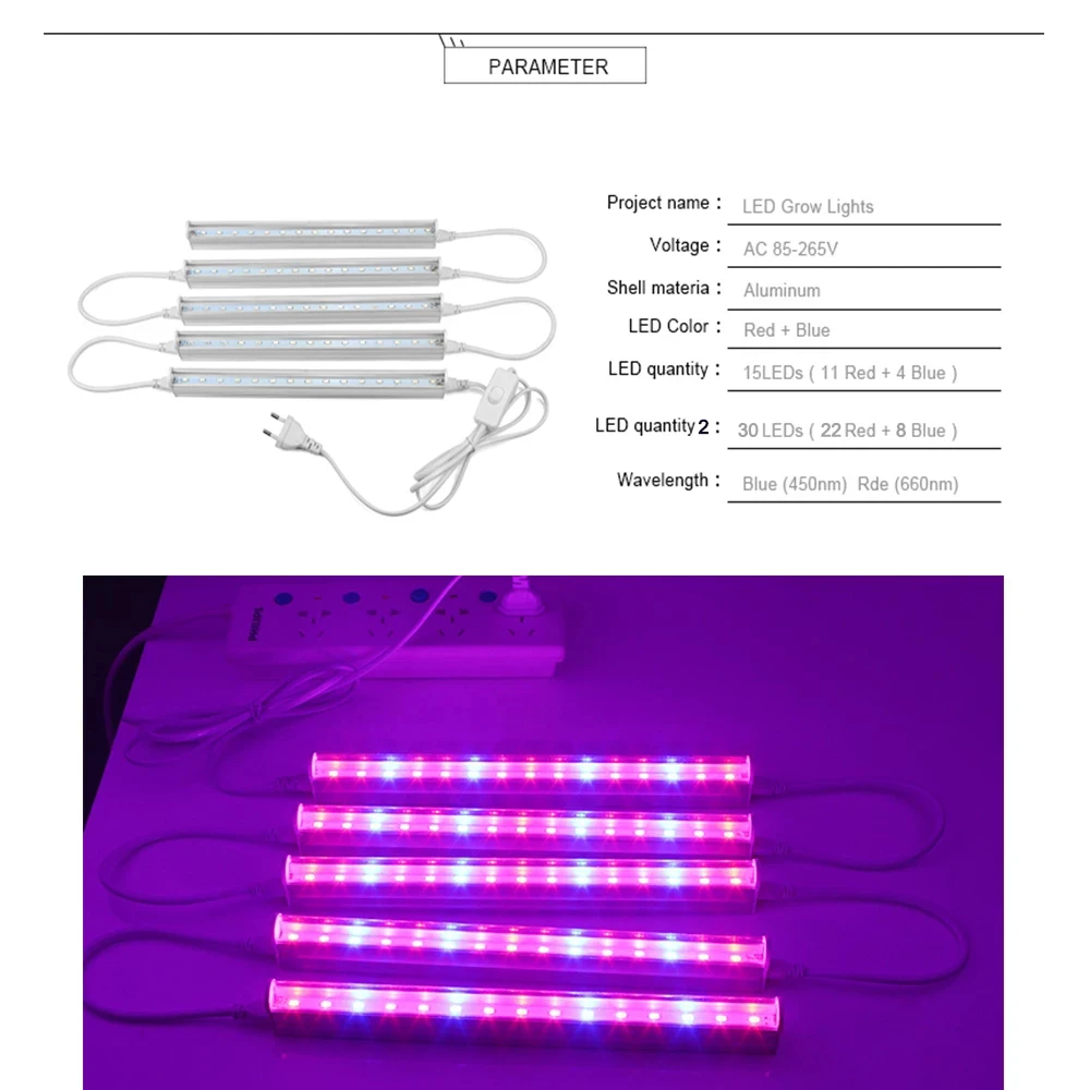 Lampu LED 12 Inci untuk Tanama - Plant Grow Light Full Spectrum ulasan dan harga