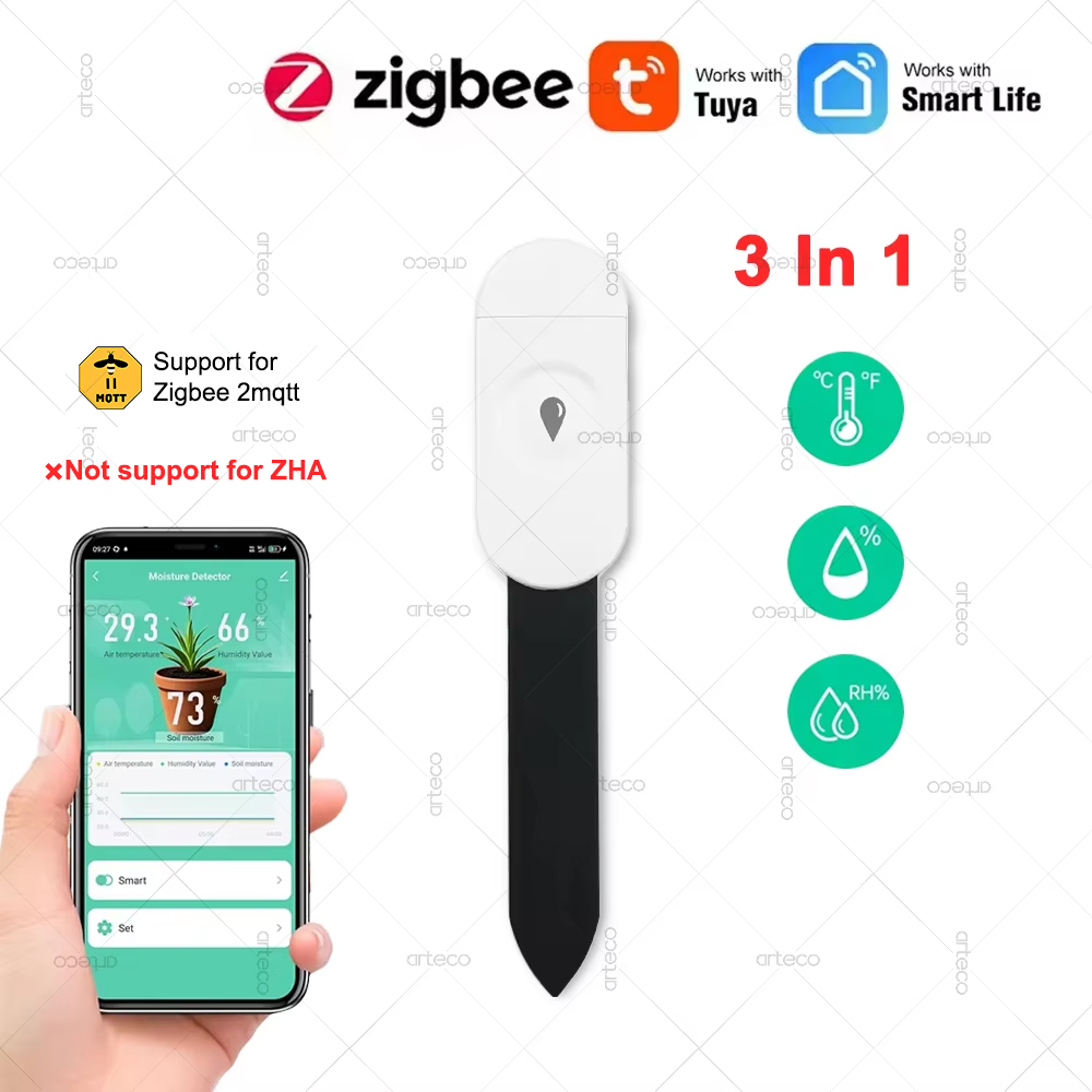 Tuya Zigbee Detektor Kelembapa - Smart Garden Monitor ulasan dan harga