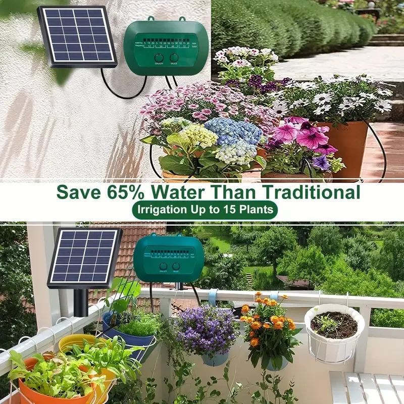 Kit irigasi cerdas tenaga sury - Smart Garden Watering System ulasan dan harga