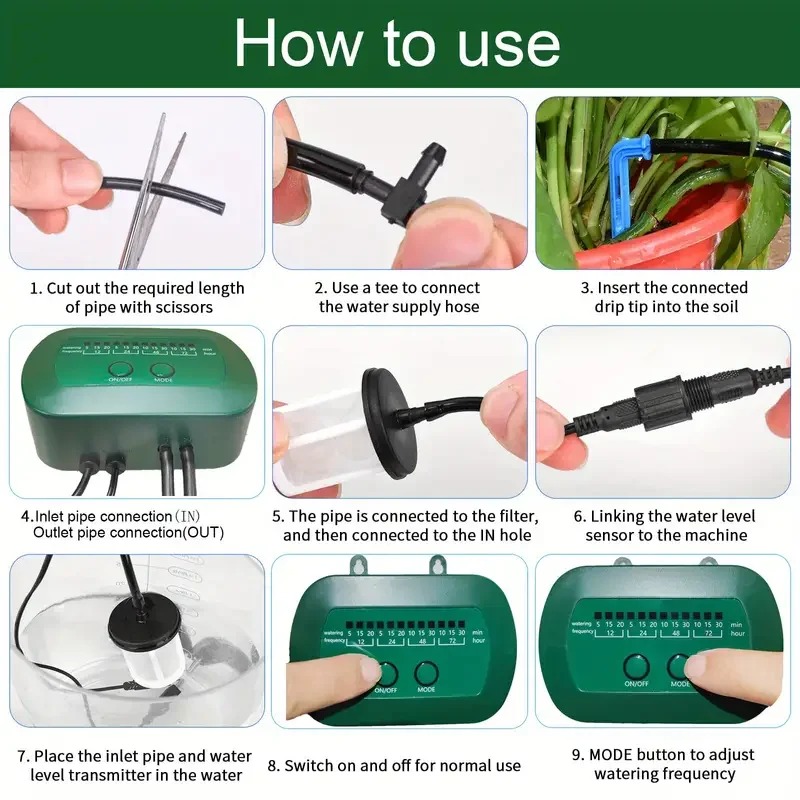 Kit irigasi cerdas tenaga sury - Smart Garden Watering System ulasan dan harga