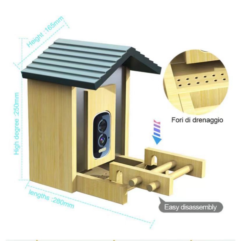 Pengumpan Burung Kayu Bambu de - Smart Garden Ai ulasan dan harga