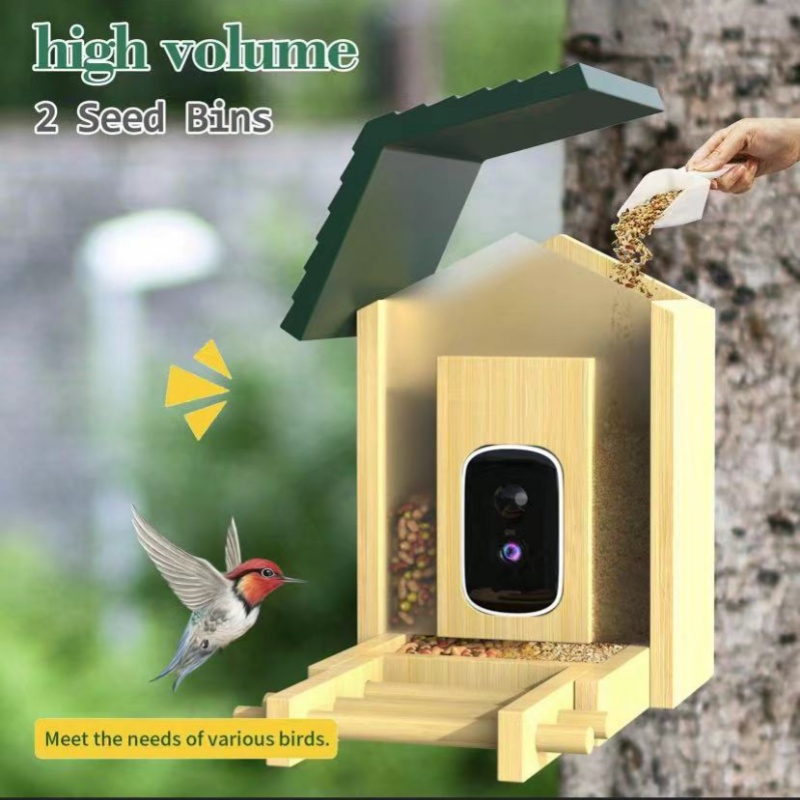 Pengumpan Burung Kayu Bambu de - Smart Garden Ai ulasan dan harga