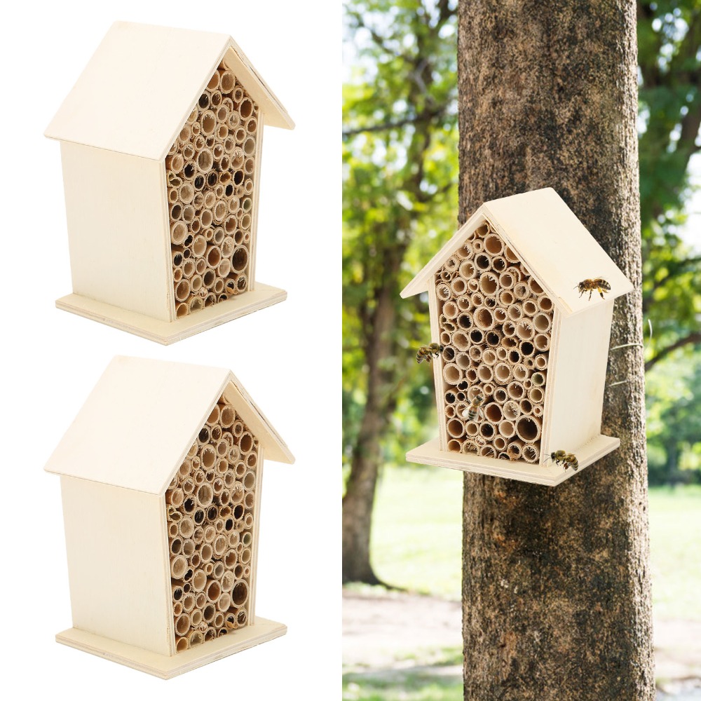 2 Buah Rumah Lebah Kayu Hadiah - Insect Hotel Wood ulasan dan harga
